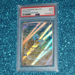 PSA 9 Squirtle 170/165 Pokemon Scarlet Violet 151 Illustration Rare IR MEW EN - Image 1