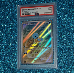 PSA 9 Squirtle 170/165 Pokemon Scarlet Violet 151 Illustration Rare IR MEW EN - Image 3