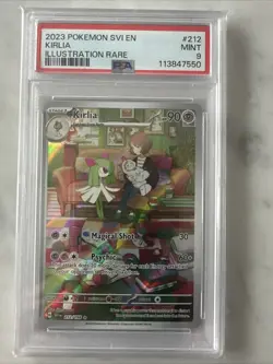 Pokemon TCG Kirlia Scarlet & Violet Base Set Illustration Rare 212/198 PSA 9 - Image 1