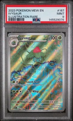 Pokemon Ivysaur SV: Scarlet & Violet 151 167/165 Illustration Rare PSA 9 Holo - Image 1