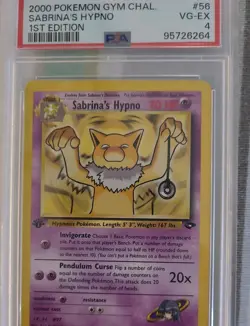 Pokemon: Gym Challenge 1st Edition Uncommon: Sabrina's Hypno 56/132 PSA 4 - Image 2