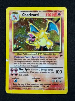 Pokemon TCG Base Set 2 Holo Rare Charizard 4/130 WOTC - HP Damaged - Image 1