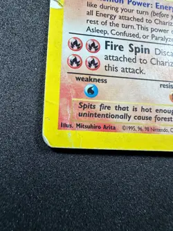 Pokemon TCG Base Set 2 Holo Rare Charizard 4/130 WOTC - HP Damaged - Image 5