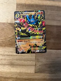 Pokemon M Lucario EX 55/111 XY - Furious Fists Ultra Rare Mega Holo TCG (LP) - Image 1