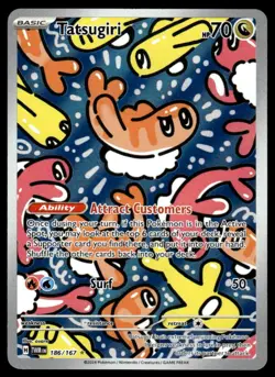 Pokemon TCG SV06: Twilight Masquerade #186/167 Tatsugiri NM - Image 1