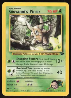 Pokemon TCG Gym Challenge #024/132 Giovanni's Pinsir LP - Image 1