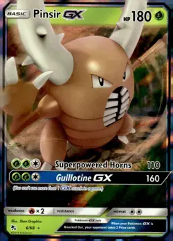 Pokemon TCG Hidden Fates #6/68 Pinsir GX - Image 1