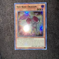 Yugioh Red Rose Dragon LDS2-EN108 Ultra Rare 1st Ed GREEN NM - Image 1