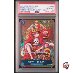 PSA 10 One Piece Monkey D. Luffy P-043 Weekly Shonen Jump Promo Japanese 2023 - Image 1