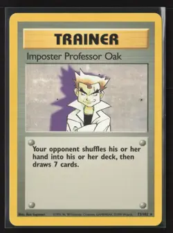 Imposter Professor Oak Rare Base Set 073/102 LP Pokemon Card - Image 1