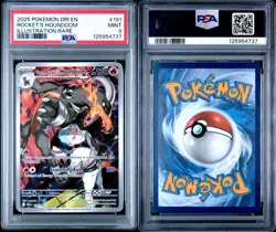 Pokemon TCG Team Rockets Houndoom Illustration Rare Card 191/182 PSA 9 - Image 3