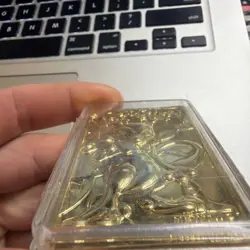 1999 MEWTWO Gold Bar Card Limited Edition Gold Pltd Pokemon LIKE nw - Image 4
