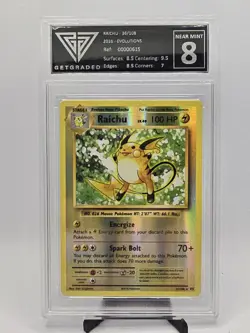 Raichu Reverse Holo 36/108 2016 Pokemon Evolutions 8 Graded Card NOT PSA - Image 1