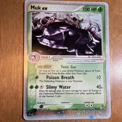 Pokemon Muk ex EX Dragon Holo EX Rare English Card 100 HP 96/97 2003 - Image 2