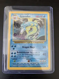Gyarados 6/102 Base Set Holo Rare Unlimited Edition Pokemon Card - HP - Image 3