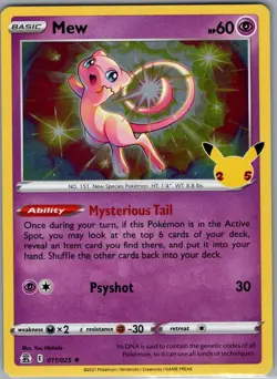 Mew 011/025 Celebrations - Pokemon Card - NM - Image 1