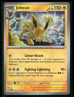 SV2a: Pokemon Card 151 #135/165 Jolteon (Poke Ball Pattern) - Image 1