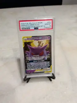 PSA 10 Gem Mint Gengar & Mimikyu GX #53 Tag Team Pokemon Card Indonesian - Image 3