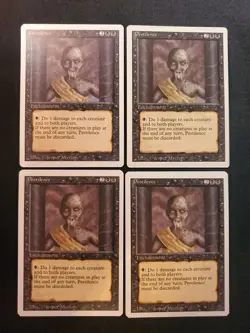 4x Pestilence Revised Edition 3ed NM Magic The Gathering White Boarder Playset - Image 1