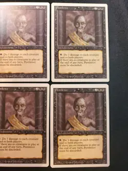 4x Pestilence Revised Edition 3ed NM Magic The Gathering White Boarder Playset - Image 3