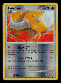 LP - Pokemon Tauros 98/127 Platinum Reverse Holo Common - Image 1