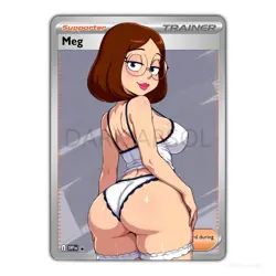 Meg Trading Card Custom Waifu Goddess Story Anime Girl holo Card Pokemon - Image 1