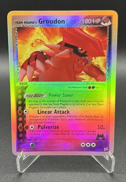 Pokemon Team Magma's Groudon 9/95 - Reverse Holo EX Team Magma vs Team Aqua - LP - Image 1