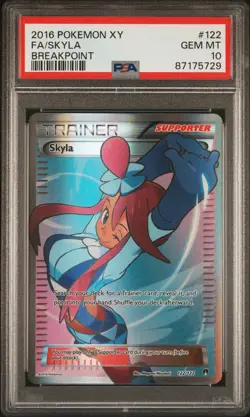 PSA 10 GEM MINT Skyla 122 Pokemon TCG XY Breakpoint - Image 1