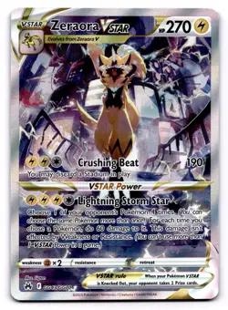 Zeraora VSTAR GG43/GG70 Ultra Rare Pokemon TCG Crown Zenith: Galarian Gallery NM - Image 1
