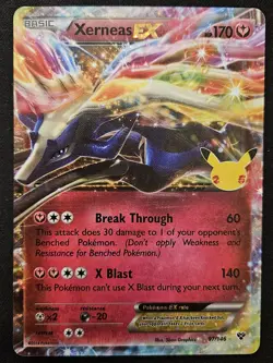 Xerneas EX 97/146 Celebrations Classic Collection Stamped Holo Pokemon 2021 NM - Image 1