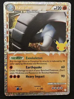 Donphan Prime 107/123 Celebrations Classic Collection Stamped Holo Pokemon NM - Image 1