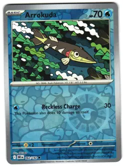 Arrokuda 062/182 Reverse Holo SV10: Destined Rivals English Pokemon NM - Image 1