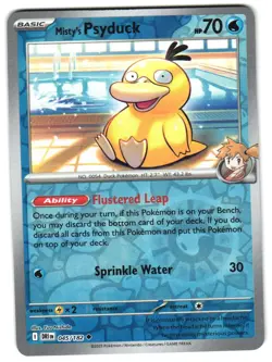 Misty's Psyduck 045/182 Reverse Holo SV10: Destined Rivals English Pokemon NM - Image 1