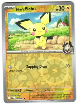 Ethan's Pichu 071/182 Reverse Holo SV10: Destined Rivals English Pokemon NM - Image 1