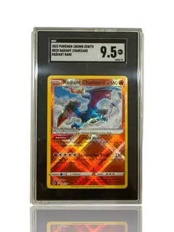 ‼RADIANT CHARIZARD #020 Pokemon Crown Zenith Radiant Rare SGC 9.5~SHOOT OFFER💨 - Image 1