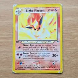 Pokemon TCG Light Flareon 46/105 Neo Destiny 1st Edition Uncommon (Damaged) - Image 1