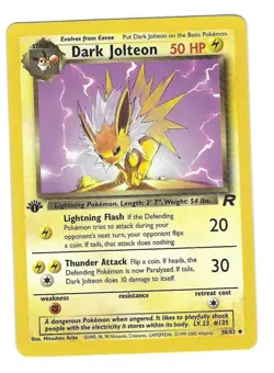 Pokemon TCG: Dark Jolteon - 28/82 - WOTC Team Rocket (First Edition) - LP - Image 1