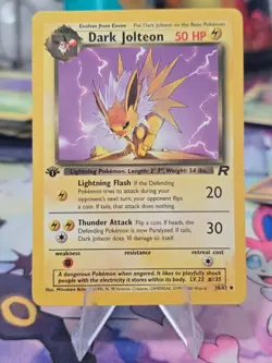 Pokemon TCG: Dark Jolteon - 28/82 - WOTC Team Rocket (First Edition) - LP - Image 3