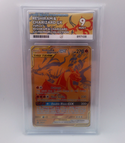 Reshiram & Charizard GX Black Star Promo SM247 Ace Grade 9 Pokemon Slab - Image 1