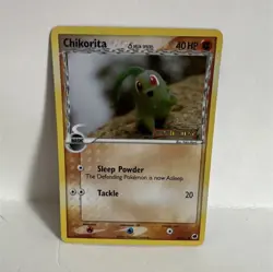 Pokemon Chikorita Delta Species 44/101 EX Dragon Frontiers 40 HP Reverse Holo T… - Image 1
