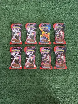 Pokemon TCG Scarlet And Violet Destined Rivals Sleeved Booster Packs Lot Of 8 - Image 1