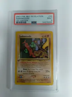 Graded PSA 9 2001 P.M. Neo Revelation - Sudowoodo - 1st Edition #26 MINT POKEMON - Image 1