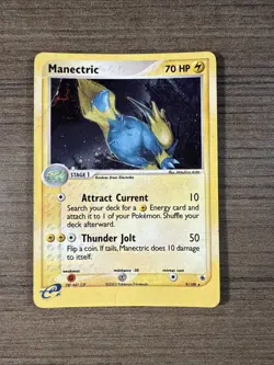 Pokemon TCG - Manectric - 9/109 - Holo BLEED Rare - Ex Ruby & Sapphire POOR - Image 1