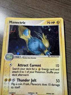 Pokemon TCG - Manectric - 9/109 - Holo BLEED Rare - Ex Ruby & Sapphire POOR - Image 4