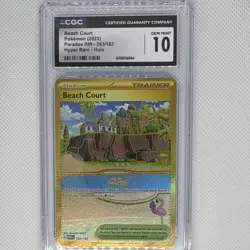 Pokemon Beach Court Paradox Rift 263/182 Hyper Rare CGC 10 Holo - Image 1