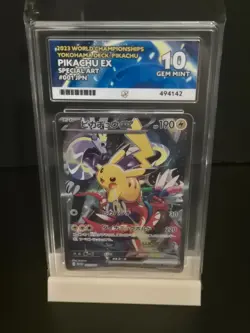 Pikachu ex 001/030 Pokemon World Championship Yokohama Deck 2023 ACE 10 GEM MINT - Image 1