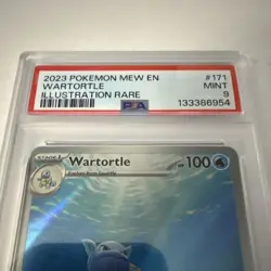 Pokemon Wartortle 171/165 Illustration Rare Holo Scarlet & Violet 151 PSA 9 EN - Image 3