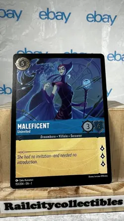 Maleficent - Uninvited - 151/204 - Rare - Cold Foil NM-Mint Disney Lorcana: T - Image 1