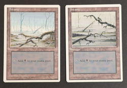 MTG Card - 2x Swamp (A & C) - Core Set Fourth (4th) Edition NM/LP, Vintage Magic - Image 1