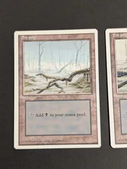 MTG Card - 2x Swamp (A & C) - Core Set Fourth (4th) Edition NM/LP, Vintage Magic - Image 4